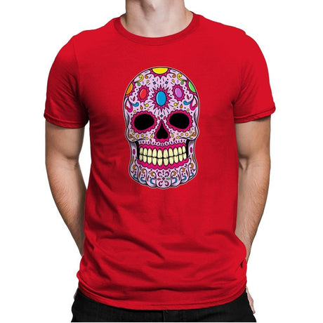 Infinity Calavera - Mens Premium T-Shirts RIPT Apparel Small / Red