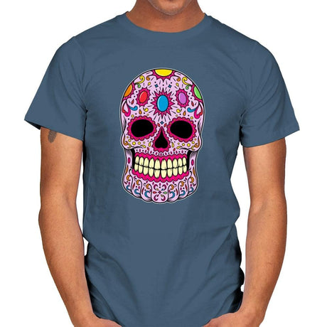 Infinity Calavera - Mens T-Shirts RIPT Apparel Small / Indigo Blue