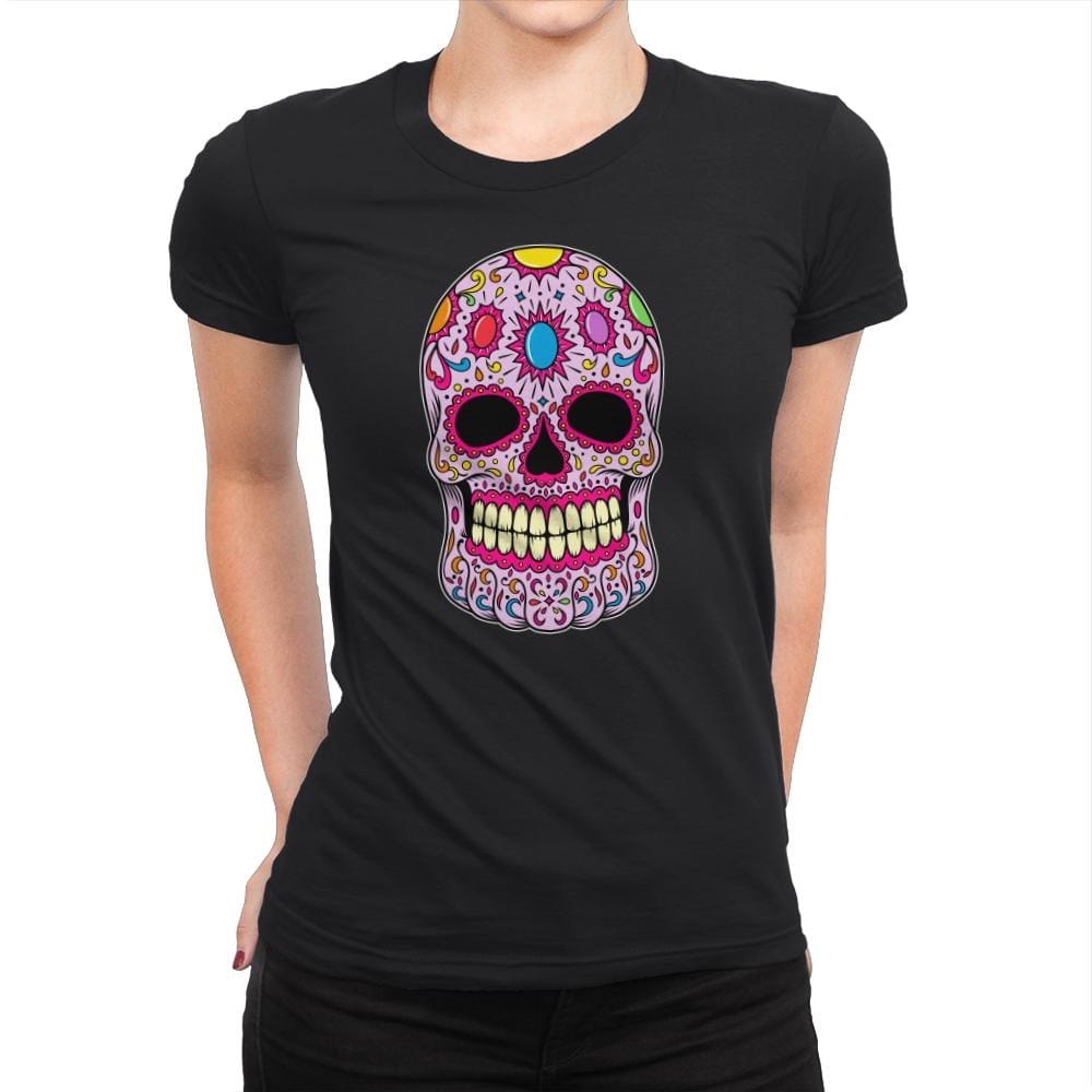 Infinity Calavera - Womens Premium T-Shirts RIPT Apparel Small / Black