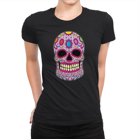 Infinity Calavera - Womens Premium T-Shirts RIPT Apparel Small / Black