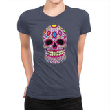 Infinity Calavera - Womens Premium T-Shirts RIPT Apparel Small / Indigo