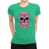 Infinity Calavera - Womens Premium T-Shirts RIPT Apparel Small / Kelly Green