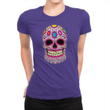 Infinity Calavera - Womens Premium T-Shirts RIPT Apparel Small / Purple Rush