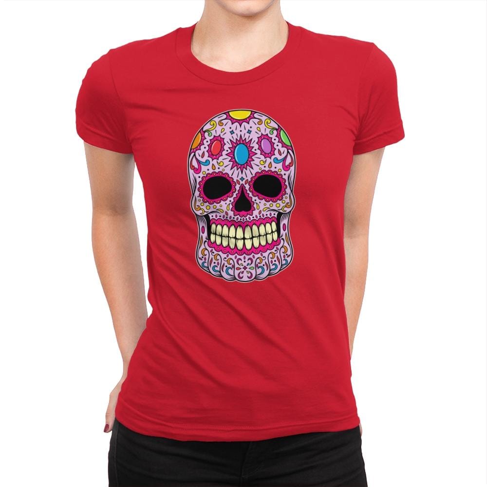 Infinity Calavera - Womens Premium T-Shirts RIPT Apparel Small / Red
