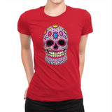 Infinity Calavera - Womens Premium T-Shirts RIPT Apparel Small / Red