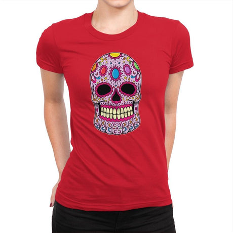 Infinity Calavera - Womens Premium T-Shirts RIPT Apparel Small / Red