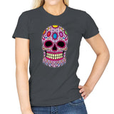 Infinity Calavera - Womens T-Shirts RIPT Apparel Small / Charcoal