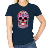 Infinity Calavera - Womens T-Shirts RIPT Apparel Small / Navy