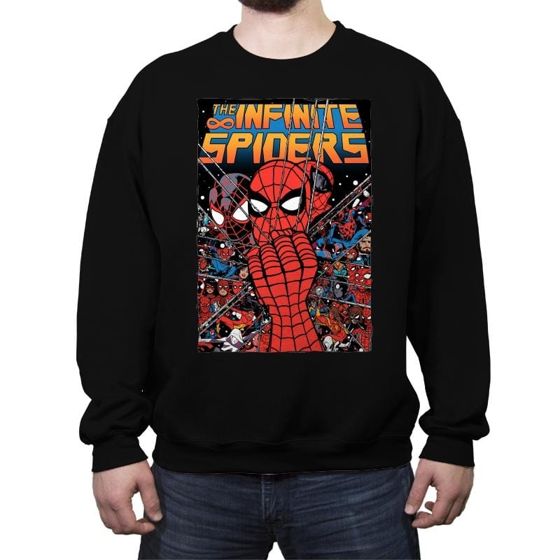 Infinity Spiders - Crew Neck Sweatshirt Crew Neck Sweatshirt RIPT Apparel Small / Black