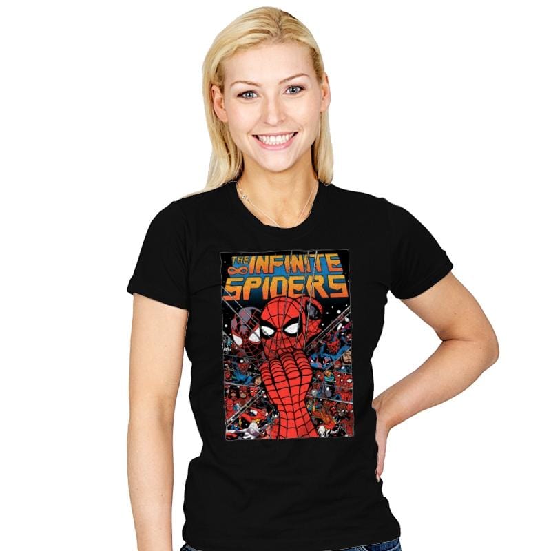 Infinity Spiders - Womens T-Shirts RIPT Apparel Small / Black