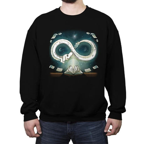 Infinity Story - Crew Neck Sweatshirt Crew Neck Sweatshirt RIPT Apparel Small / Black