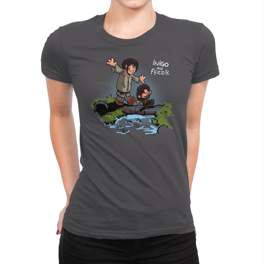Inigo and Fezzik - Womens Premium T-Shirts RIPT Apparel Small / Heavy Metal