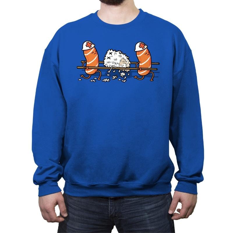 Injured Rice! - Crew Neck Sweatshirt Crew Neck Sweatshirt RIPT Apparel Small / Royal