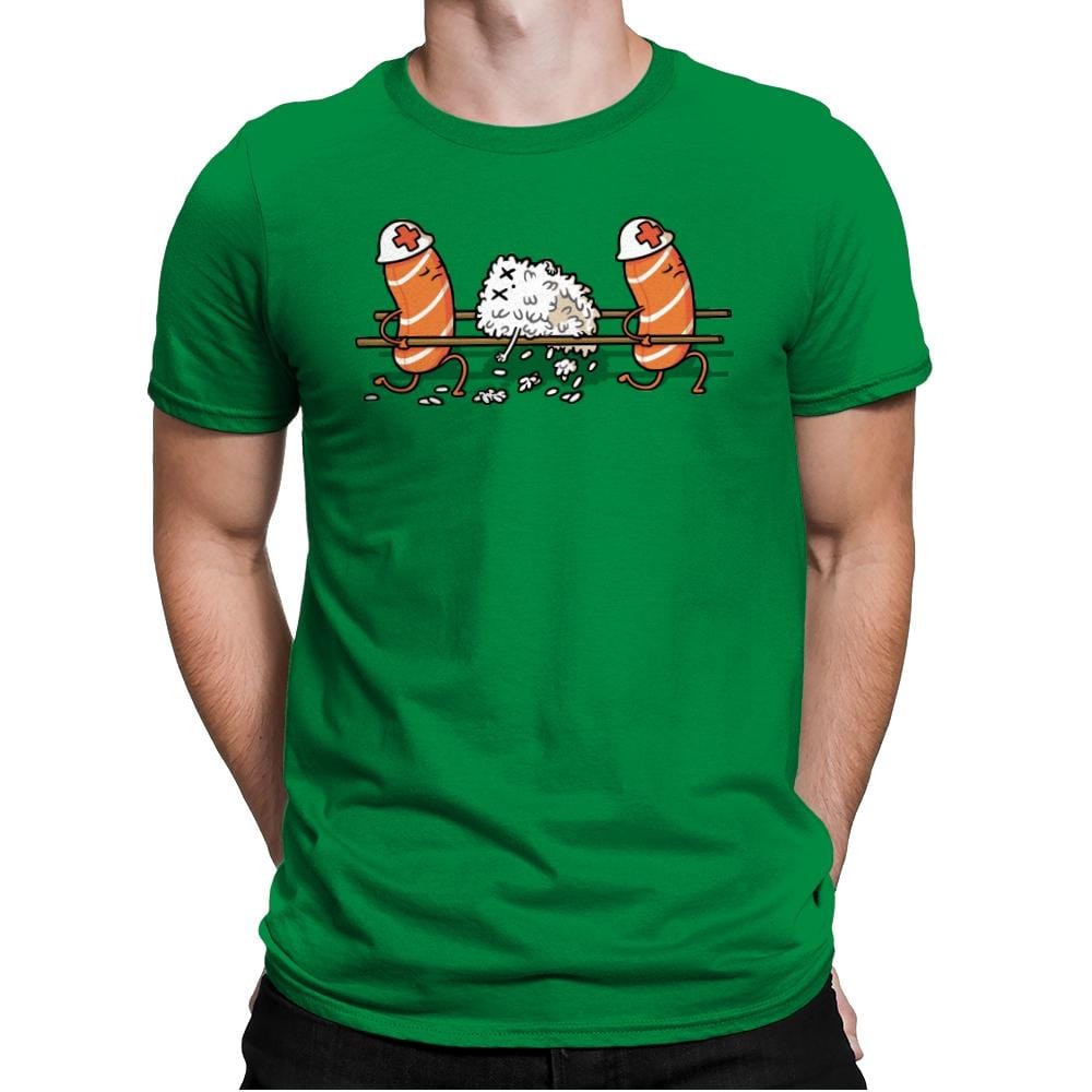 Injured Rice! - Mens Premium T-Shirts RIPT Apparel Small / Kelly