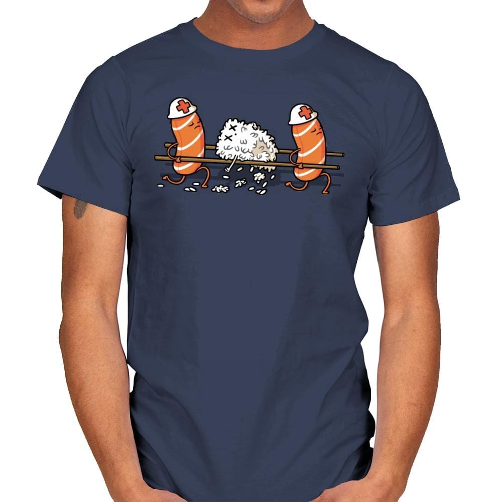 Injured Rice! - Mens T-Shirts RIPT Apparel Small / Navy