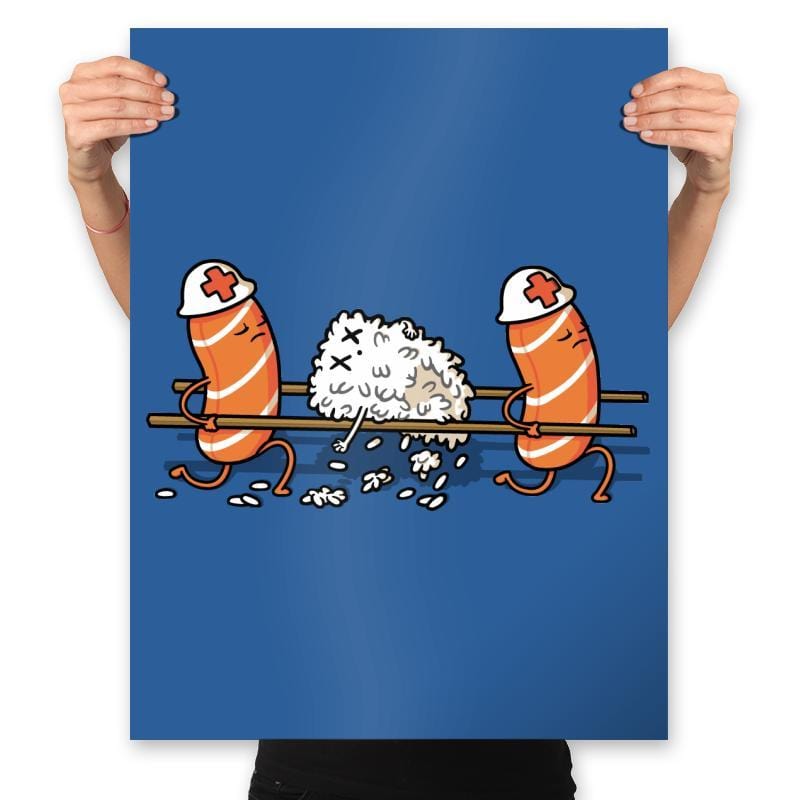 Injured Rice! - Prints Posters RIPT Apparel 18x24 / Royal