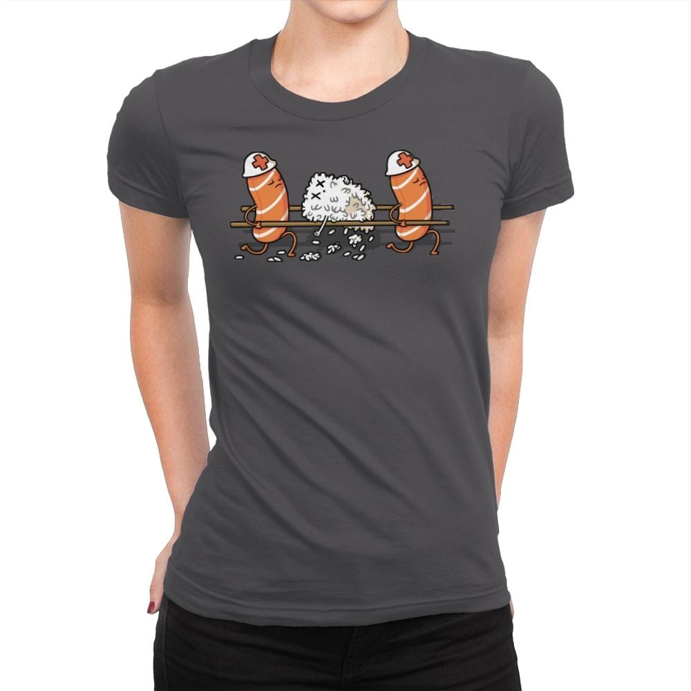 Injured Rice! - Womens Premium T-Shirts RIPT Apparel Small / Heavy Metal