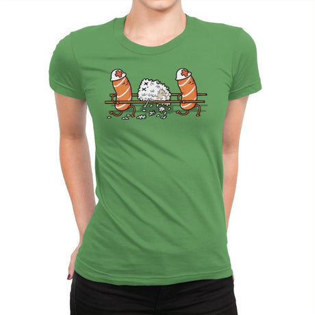 Injured Rice! - Womens Premium T-Shirts RIPT Apparel Small / Kelly