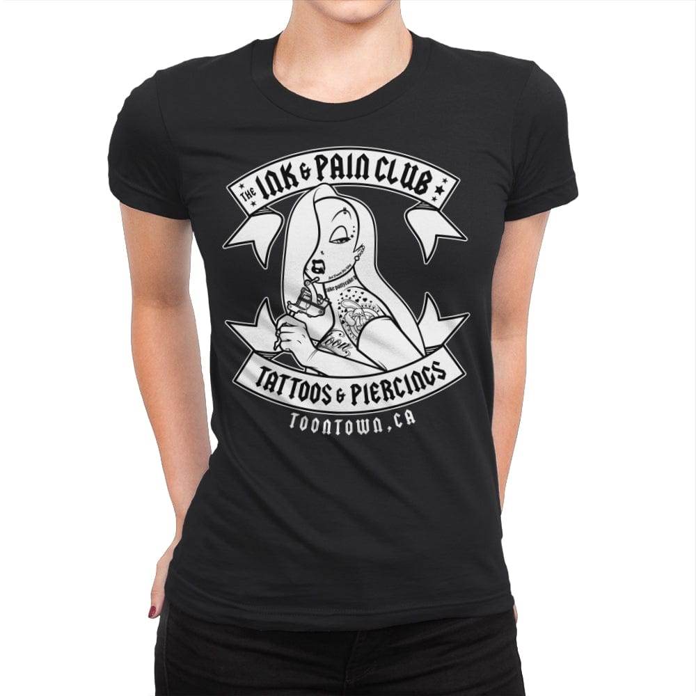 Ink & Pain Club - Womens Premium T-Shirts RIPT Apparel Small / Black