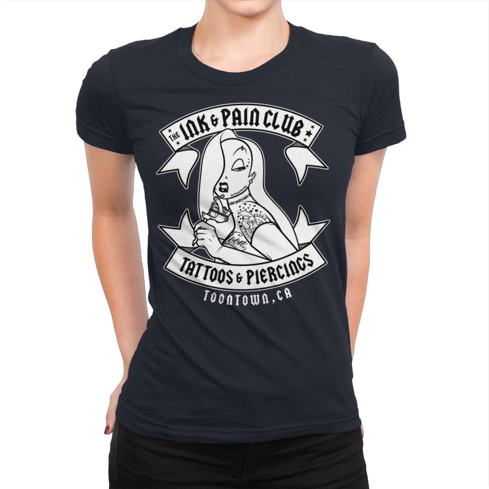 Ink & Pain Club - Womens Premium T-Shirts RIPT Apparel Small / Midnight Navy