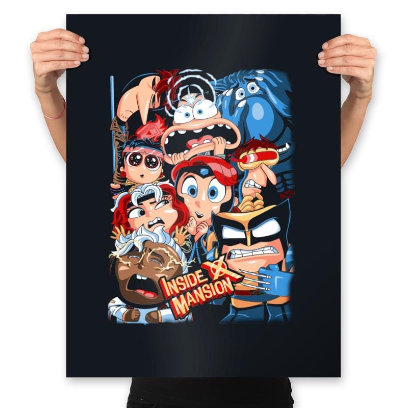 Inside X Mansion - Prints Posters RIPT Apparel 18x24 / Black