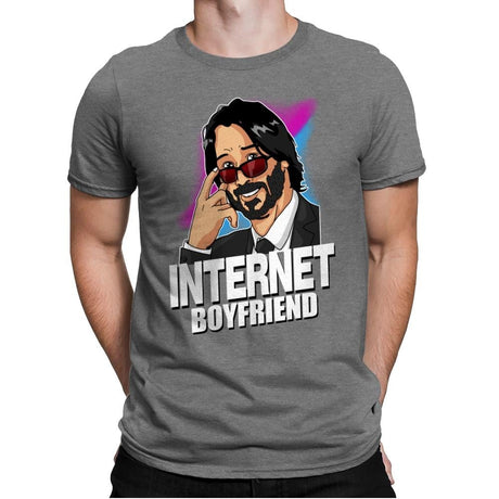 Internet Boyfriend - Mens Premium T-Shirts RIPT Apparel Small / Heather Grey