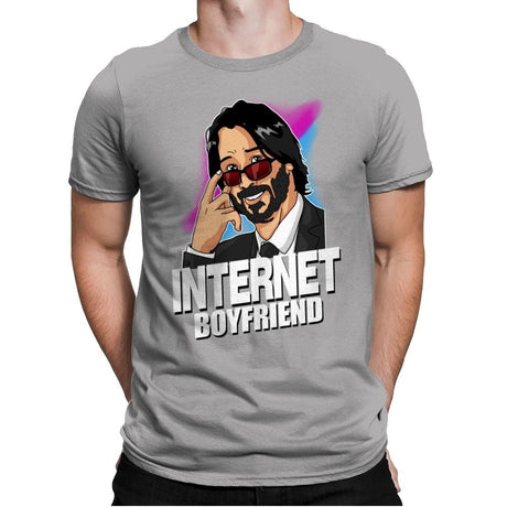 Internet Boyfriend - Mens Premium T-Shirts RIPT Apparel Small / Light Grey