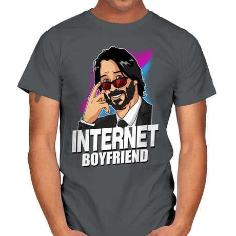 Internet Boyfriend - Mens T-Shirts RIPT Apparel Small / Charcoal