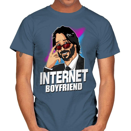 Internet Boyfriend - Mens T-Shirts RIPT Apparel Small / Indigo Blue