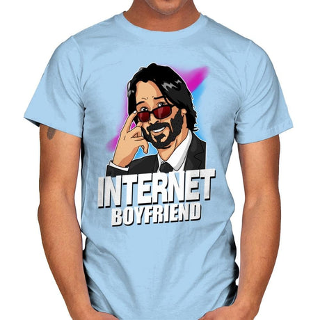 Internet Boyfriend - Mens T-Shirts RIPT Apparel Small / Light Blue