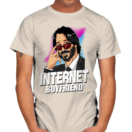 Internet Boyfriend - Mens T-Shirts RIPT Apparel Small / Natural