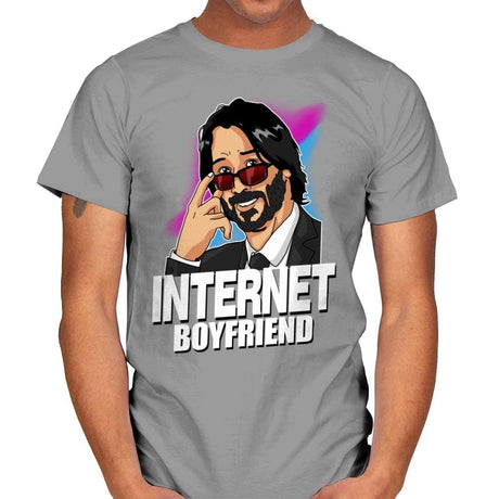 Internet Boyfriend - Mens T-Shirts RIPT Apparel Small / Sport Grey