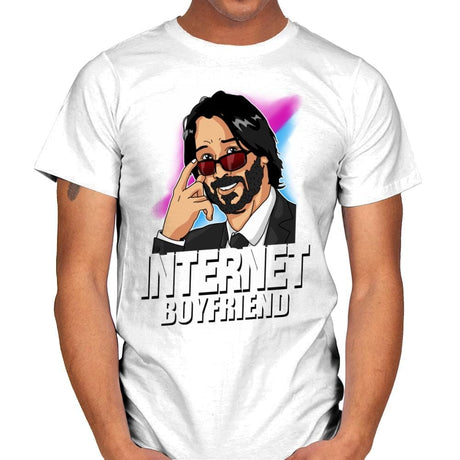 Internet Boyfriend - Mens T-Shirts RIPT Apparel Small / White