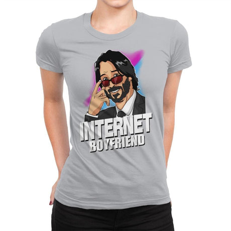 Internet Boyfriend - Womens Premium T-Shirts RIPT Apparel Small / Heather Grey