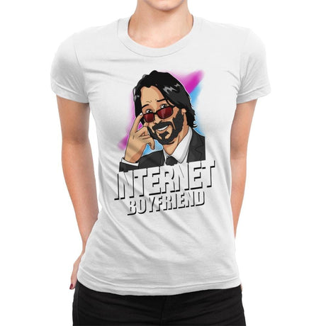 Internet Boyfriend - Womens Premium T-Shirts RIPT Apparel Small / White