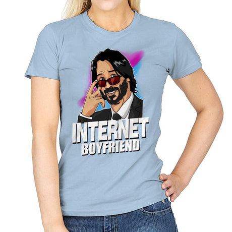 Internet Boyfriend - Womens T-Shirts RIPT Apparel Small / Light Blue
