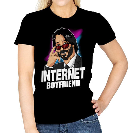 Internet Boyfriend - Womens T-Shirts RIPT Apparel Small / Navy