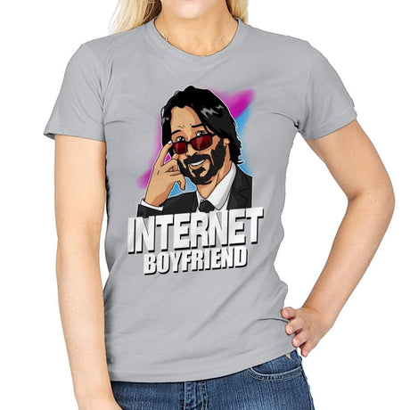 Internet Boyfriend - Womens T-Shirts RIPT Apparel Small / Sport Grey