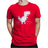 Internet Dino Glitch - Mens Premium T-Shirts RIPT Apparel Small / Red