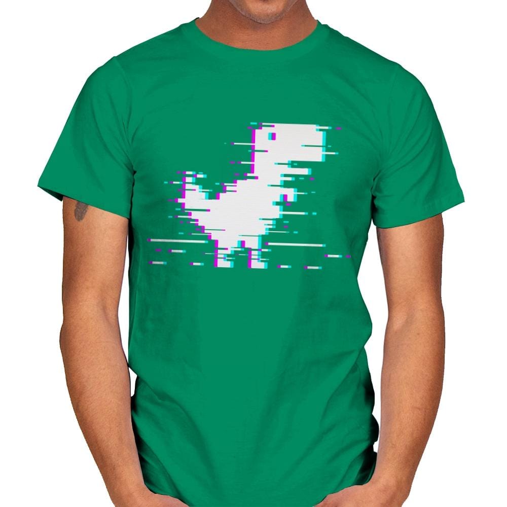 Internet Dino Glitch - Mens T-Shirts RIPT Apparel Small / Kelly
