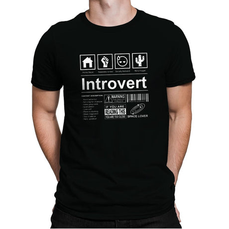 Introvert Label - Mens Premium T-Shirts RIPT Apparel Small / Black