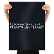 Introverted Retro Gamer - Prints Posters RIPT Apparel 18x24 / Black