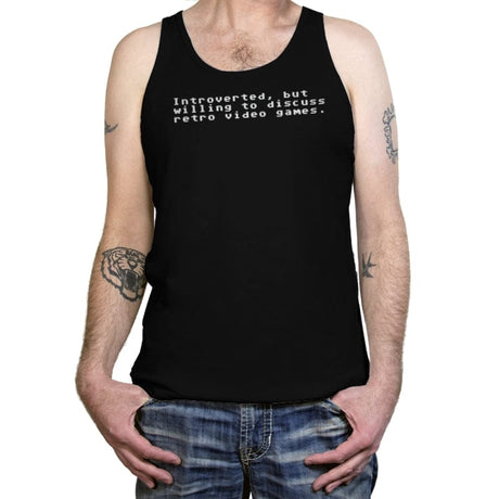 Introverted Retro Gamer - Tanktop Tanktop RIPT Apparel X-Small / Black