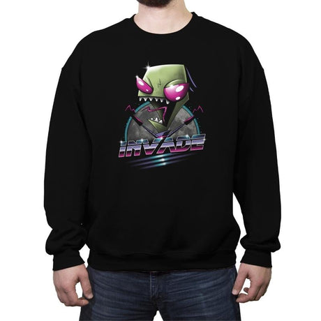 Invade! - Crew Neck Sweatshirt Crew Neck Sweatshirt RIPT Apparel