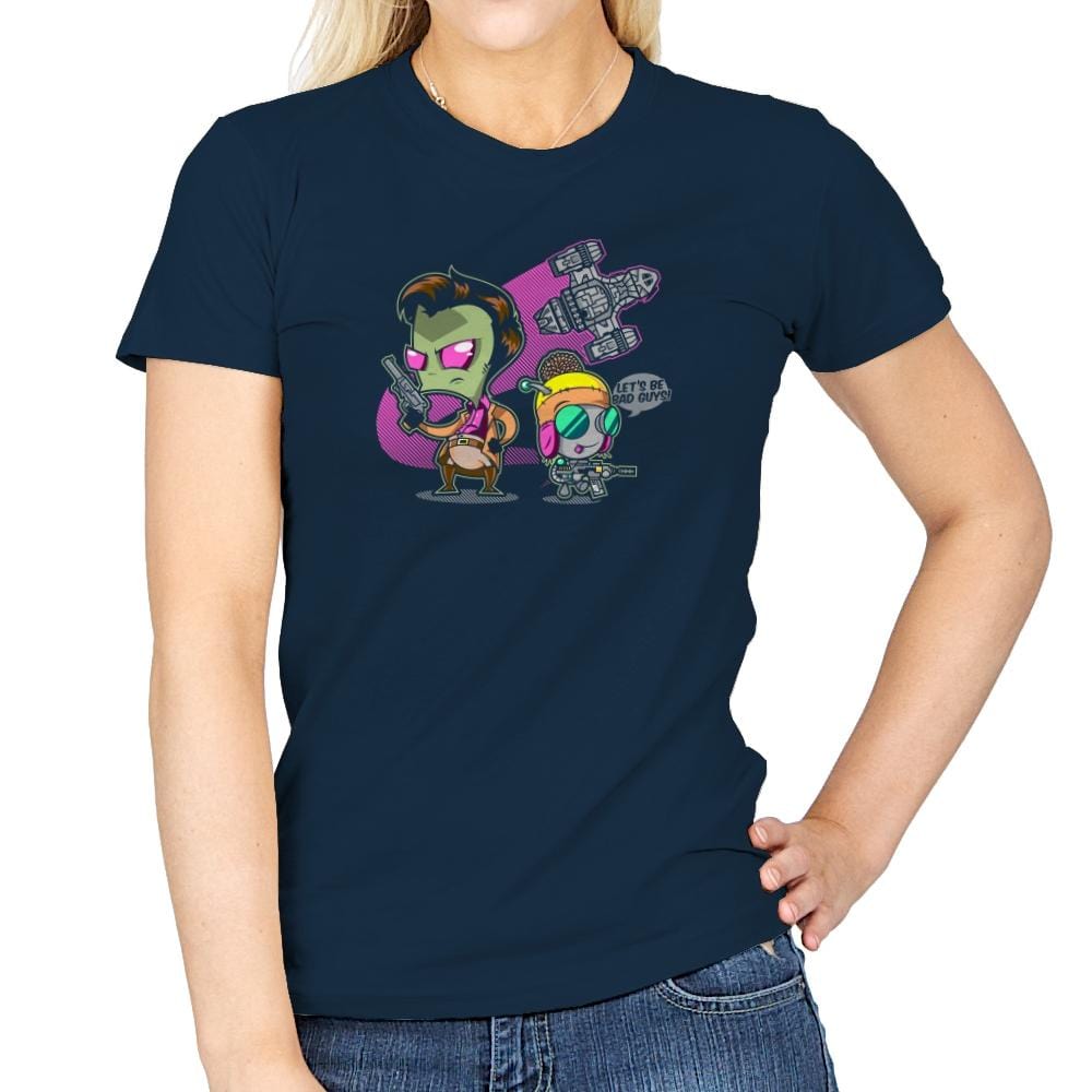 Invader Mal Exclusive - Womens T-Shirts RIPT Apparel Small / Navy