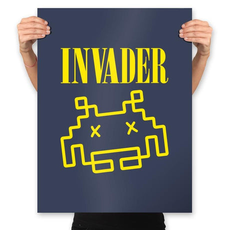 Invader - Shirt Club - Prints Posters RIPT Apparel 18x24 / Navy