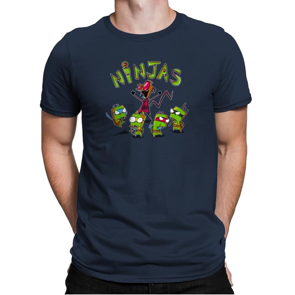 Invader Turtles Exclusive - Mens Premium T-Shirts RIPT Apparel Small / Midnight Navy