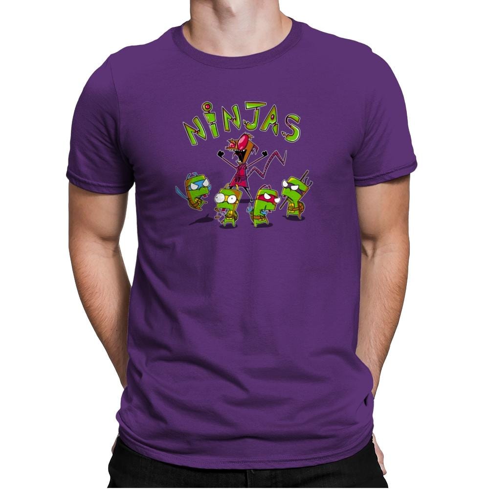 Invader Turtles Exclusive - Mens Premium T-Shirts RIPT Apparel Small / Purple Rush