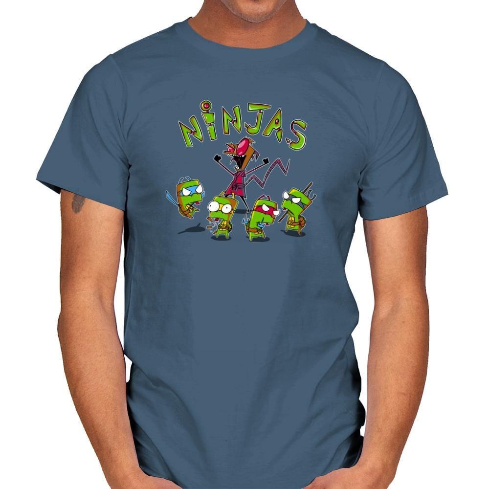 Invader Turtles Exclusive - Mens T-Shirts RIPT Apparel Small / Indigo Blue