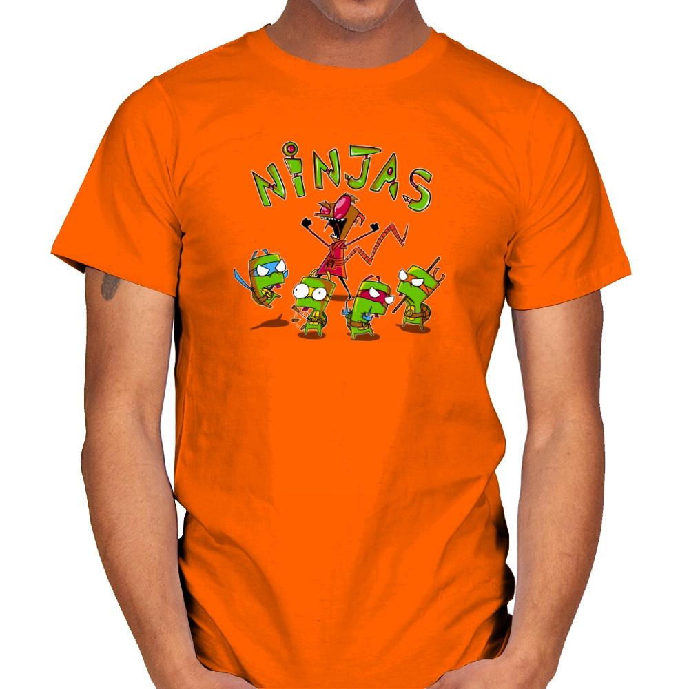 Invader Turtles Exclusive - Mens T-Shirts RIPT Apparel Small / Orange